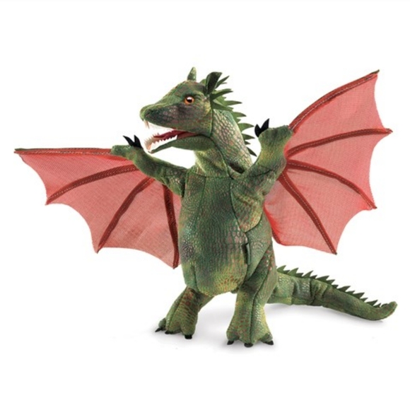 Folkmanis Winged Dragon Hand Puppet - Picture 1 of 7